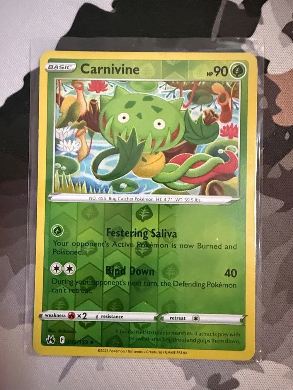 Carnivine & Cacnea Reverse Holo Pokémon Plant Card Lot 🌵 | 4 Cards ✨5/$25✨
